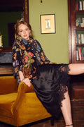 Veste en velours noir Primula
