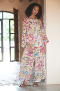 Dragon Sand Crepe Palazzo Pants