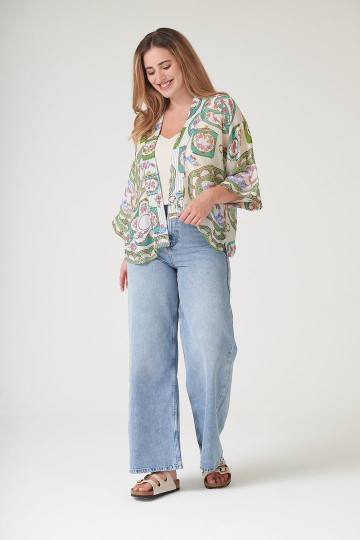 Afternoon Tea Green Kimono