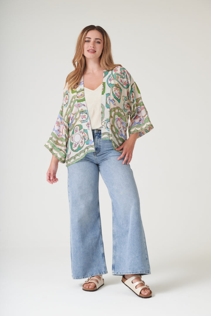 Afternoon Tea Green Kimono