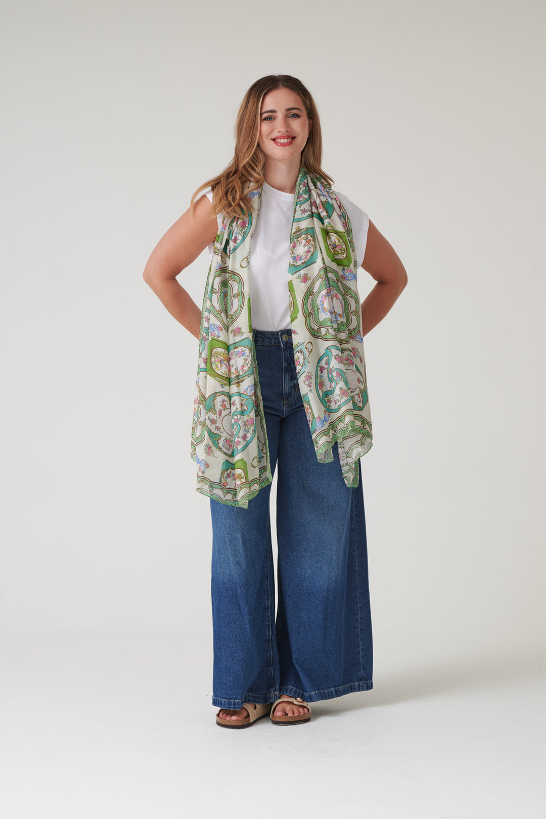 Afternoon Tea Green Scarf