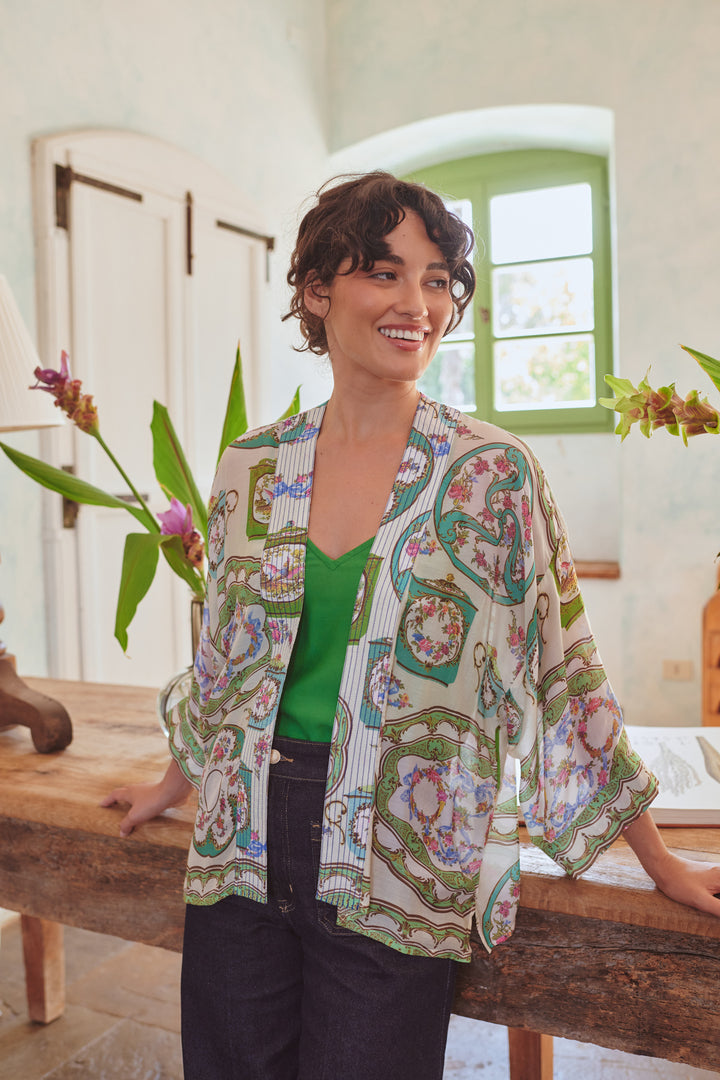 Afternoon Tea Green Kimono