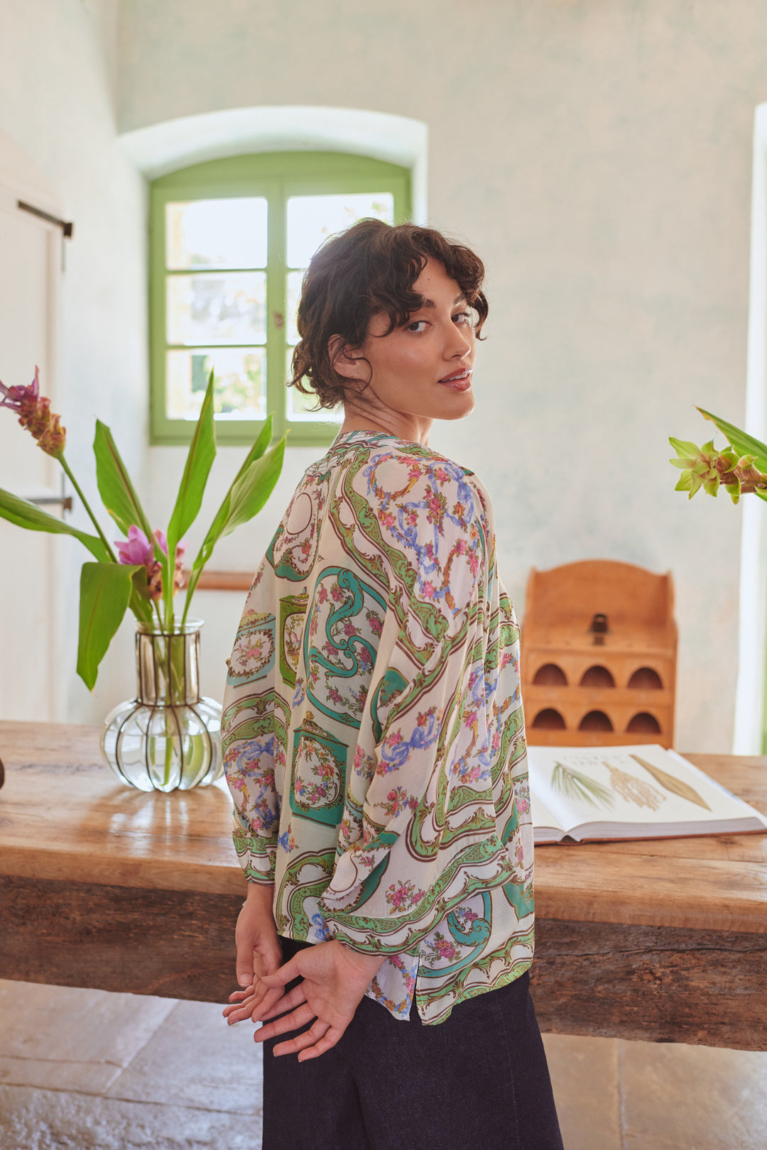 Afternoon Tea Green Kimono