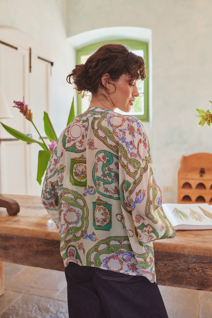 Afternoon Tea Green Kimono