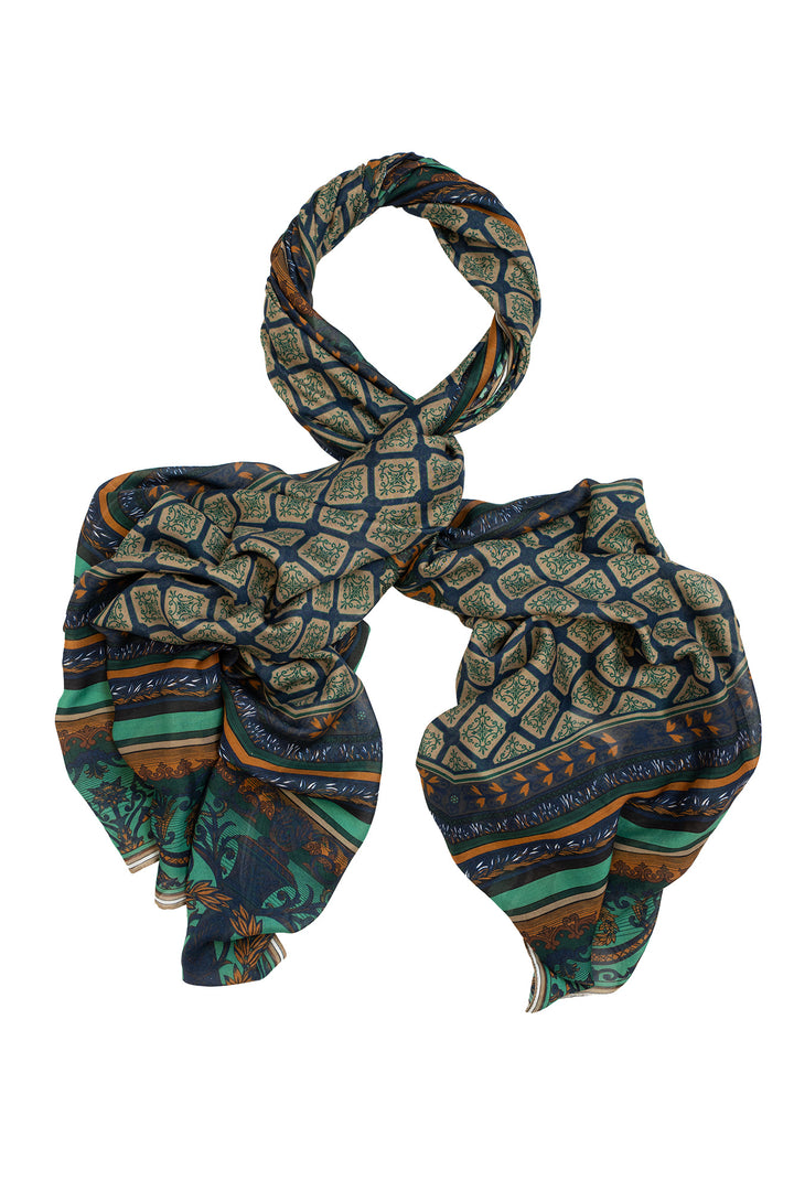 One Hundred Stars Amulet Emerald Scarf
