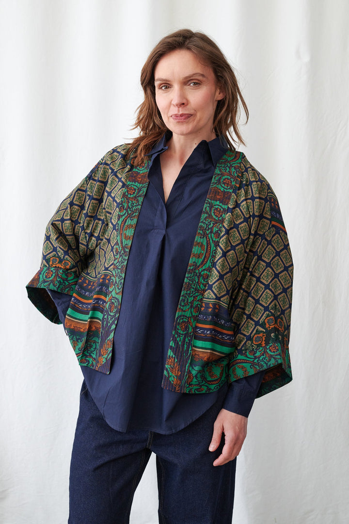 One Hundred Stars Amulet Emerald Kimono