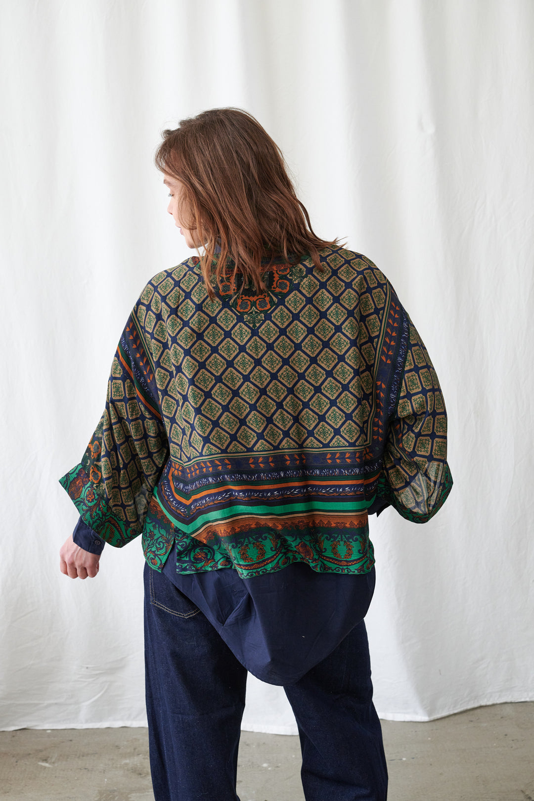 One Hundred Stars Amulet Emerald Kimono