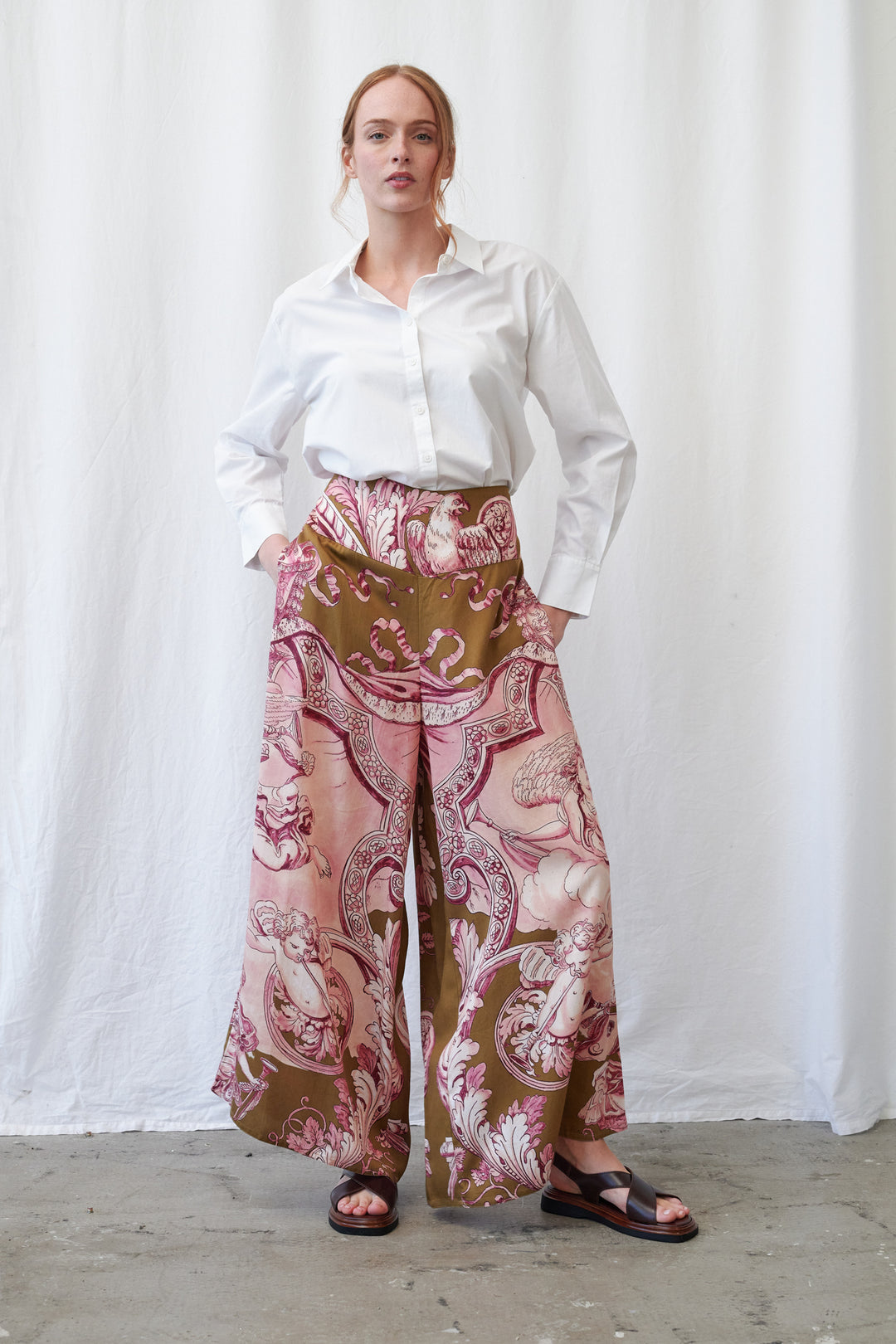 Pantalon palazzo Angels Olive
