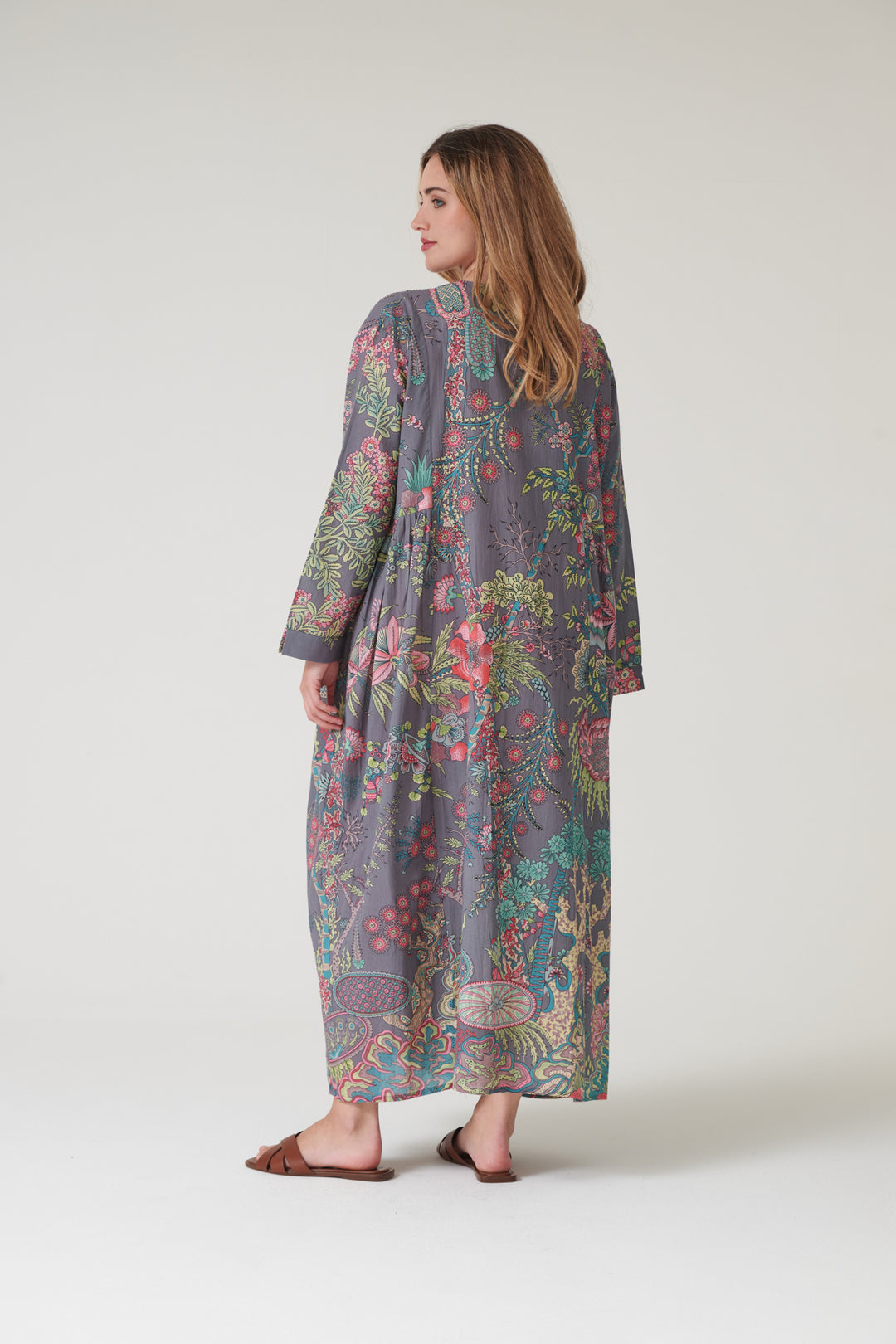 grey bohemian dress Sexy Open Back Tie Dye Dress Nola | Bali Style Boho Womens Dress