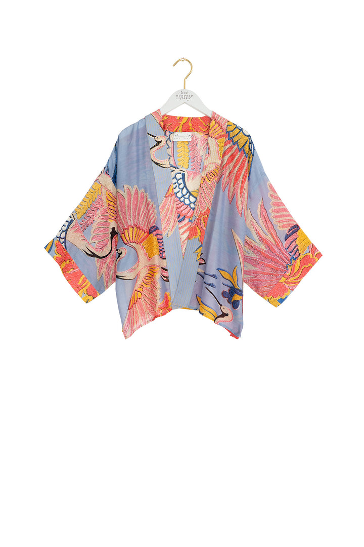 Crane Periwinkle Kimono