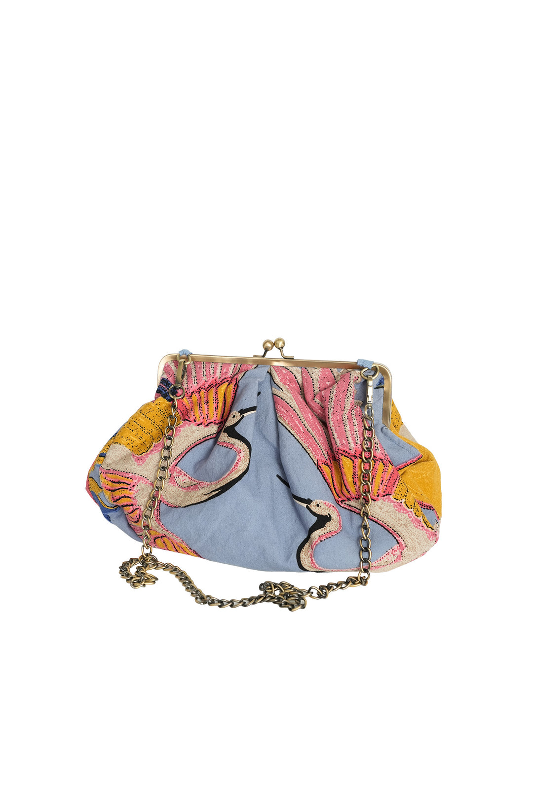 587-00475 -Crane Periwinkle Kiss Lock Clutch Bag