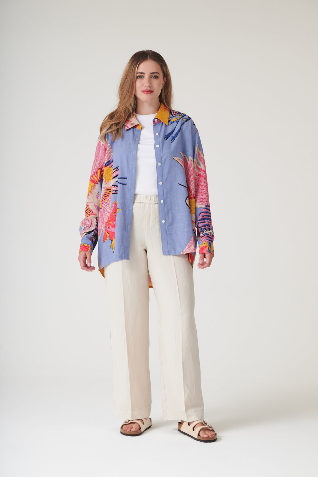 Crane Periwinkle Oversized Shirt