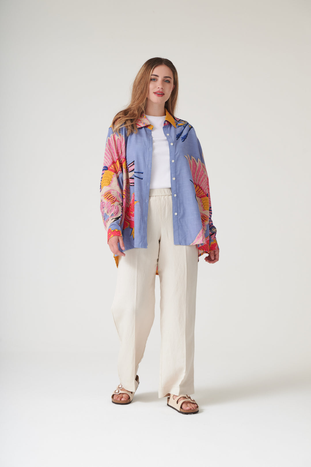 Crane Periwinkle Oversized Shirt