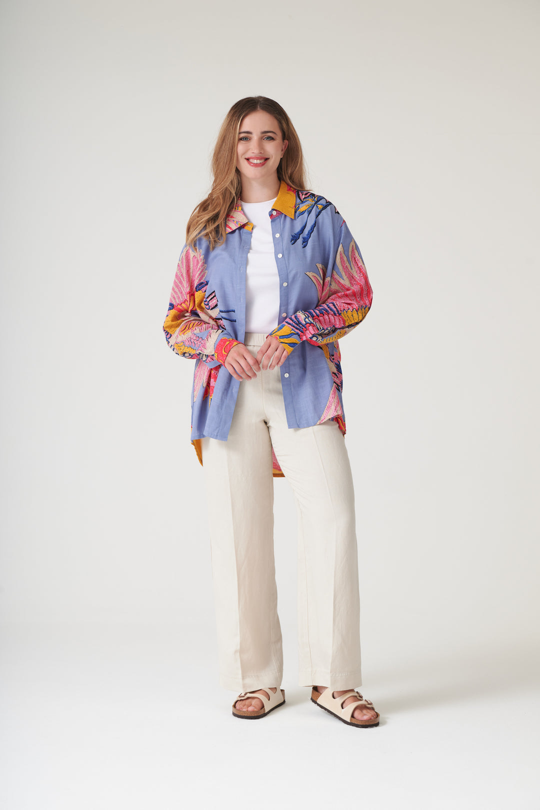 Crane Periwinkle Oversized Shirt