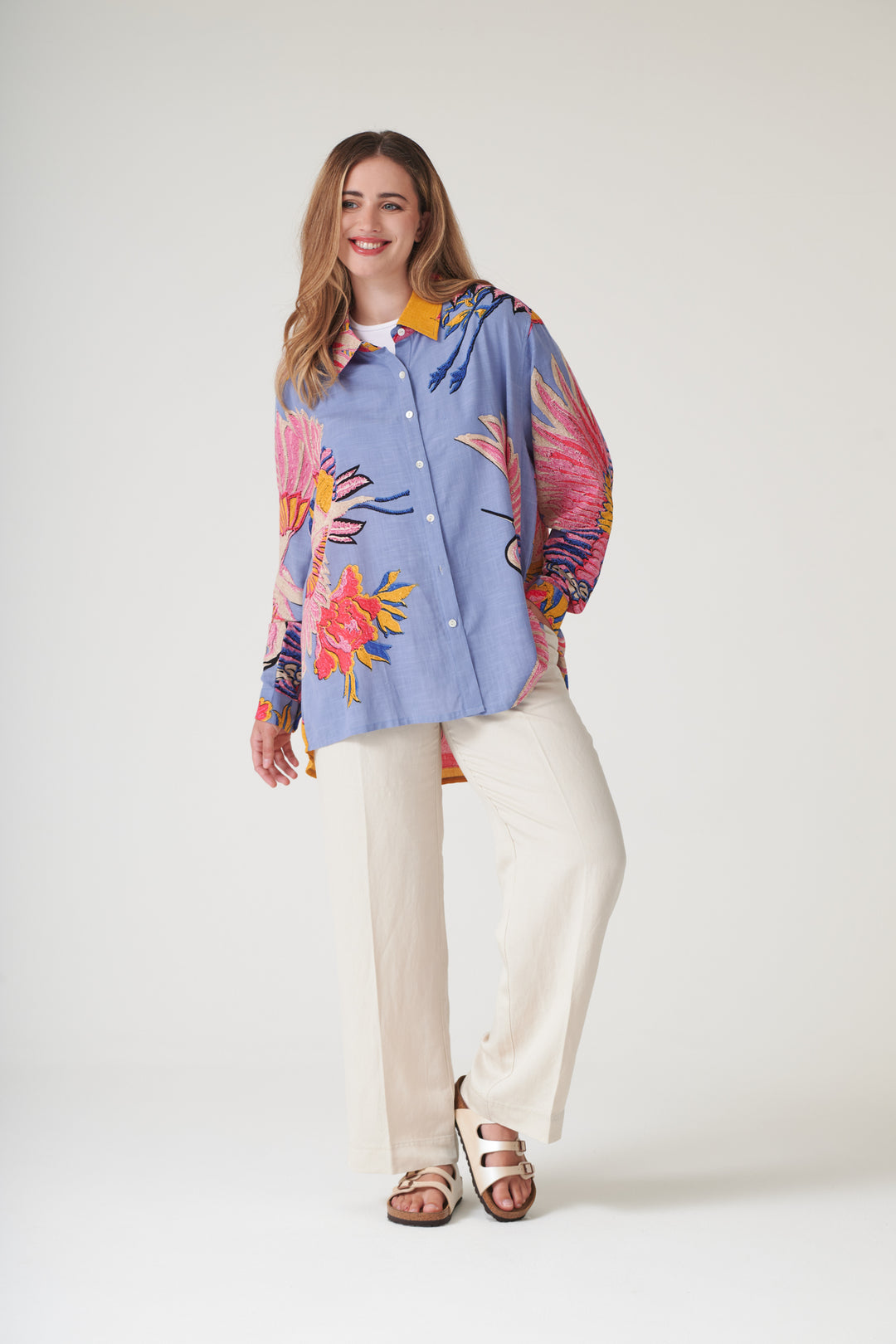 Crane Periwinkle Oversized Shirt
