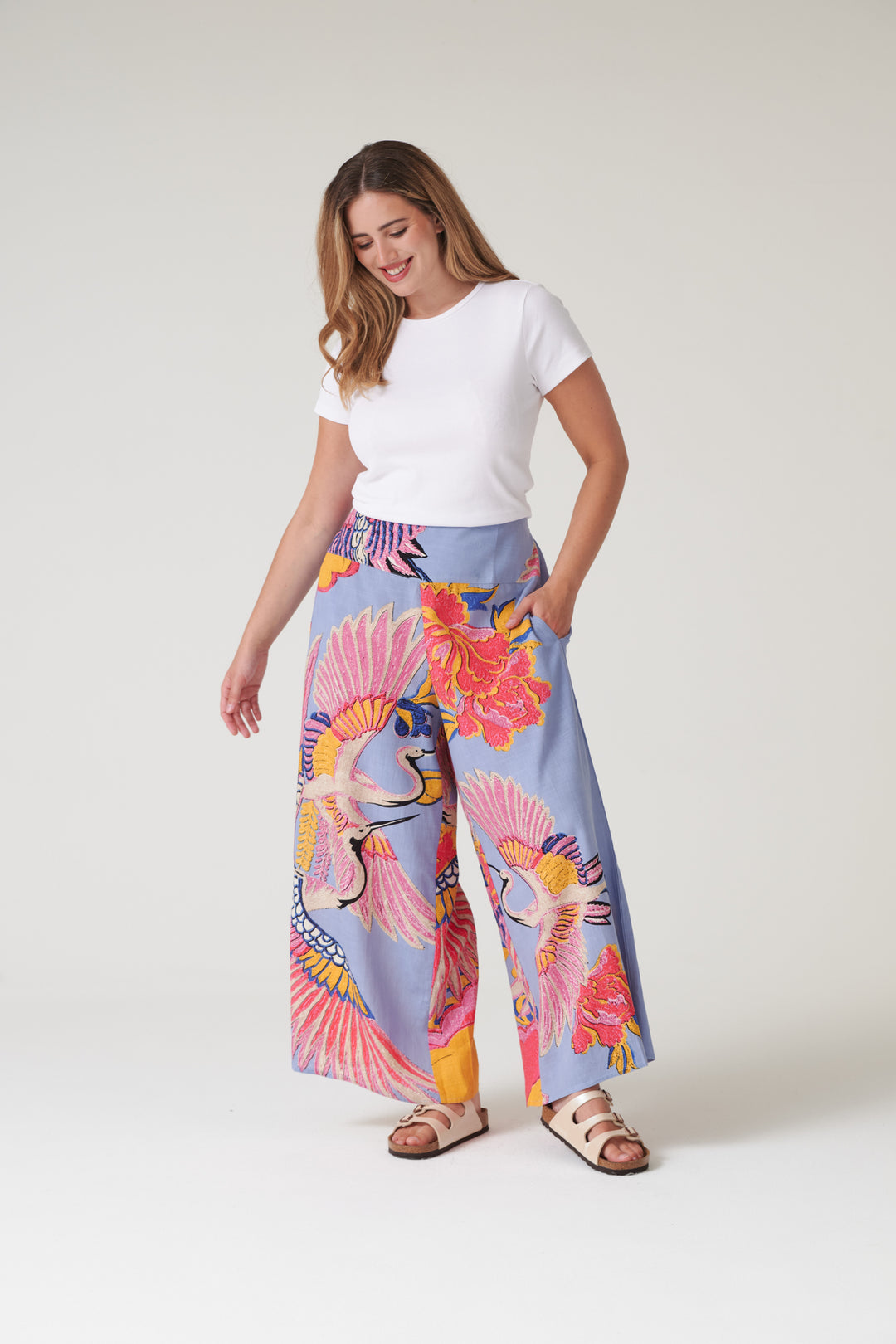 Crane Periwinkle Palazzo Pants