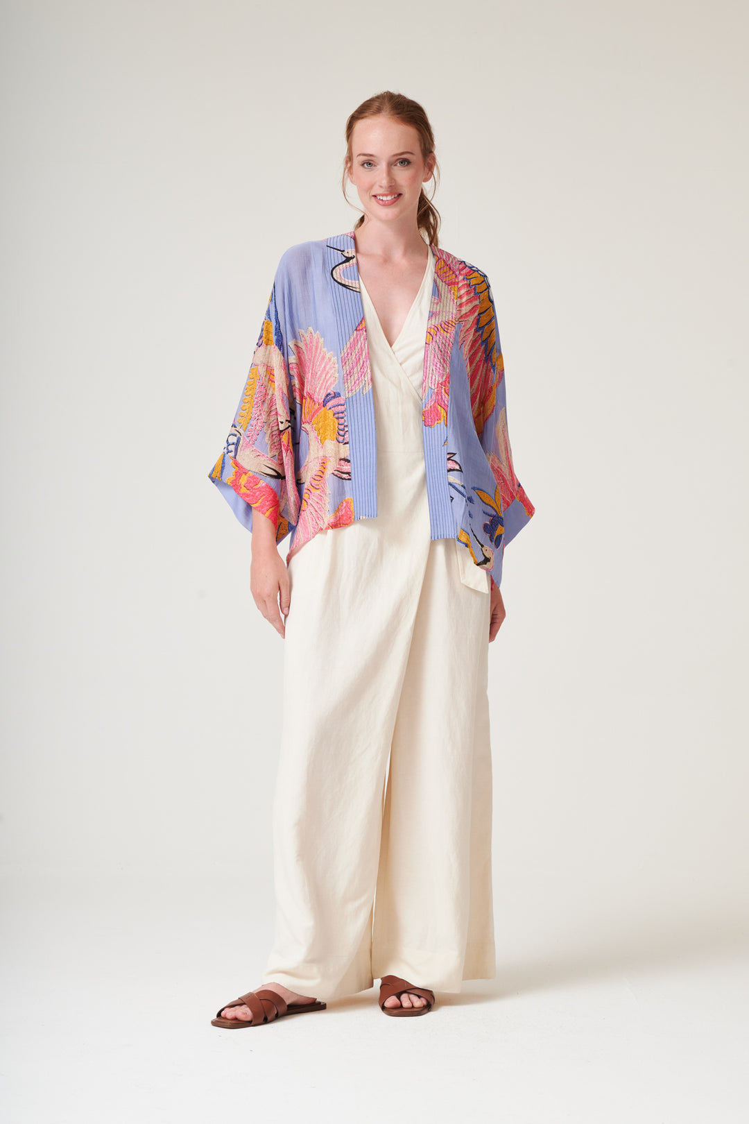 Crane Periwinkle Kimono