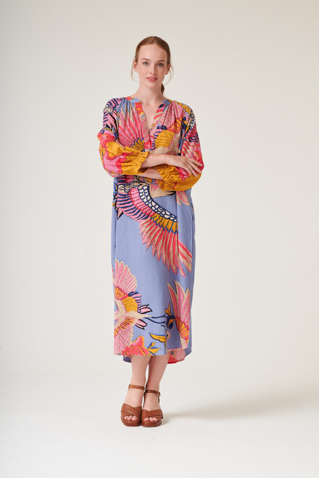 Crane Periwinkle Raglan Dress