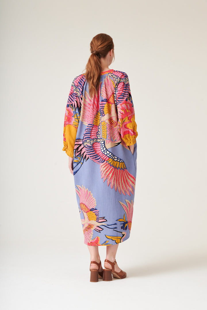 Crane Periwinkle Raglan Dress