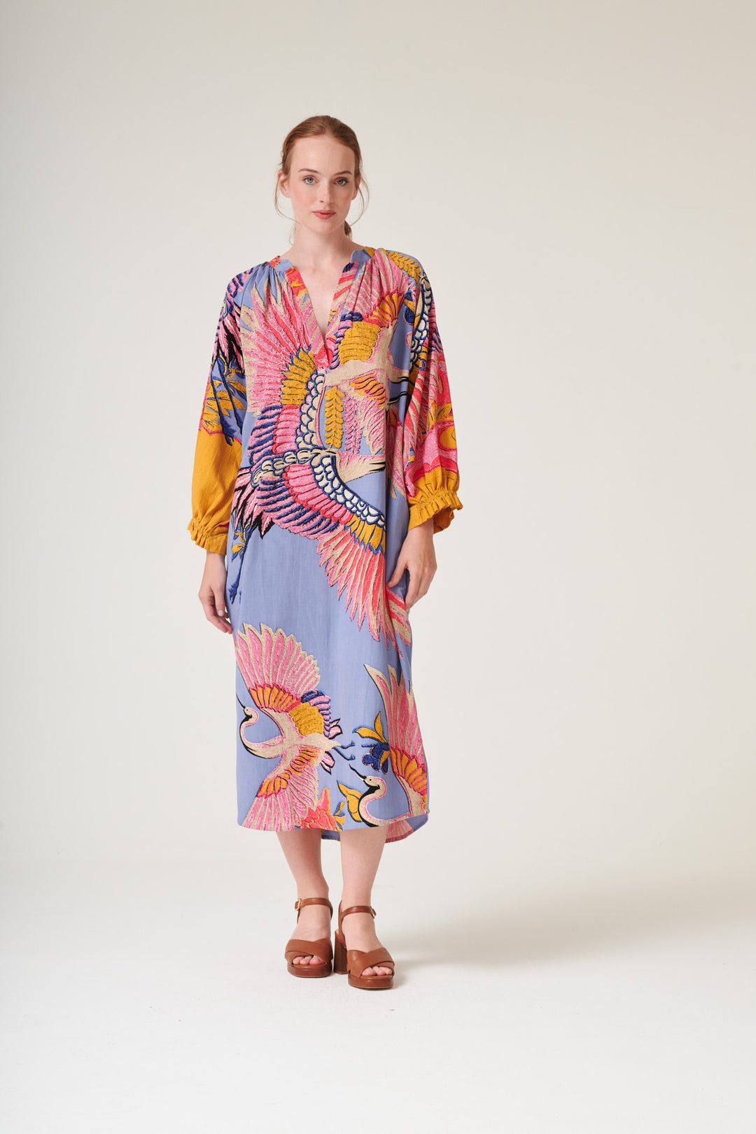 Crane Periwinkle Raglan Dress