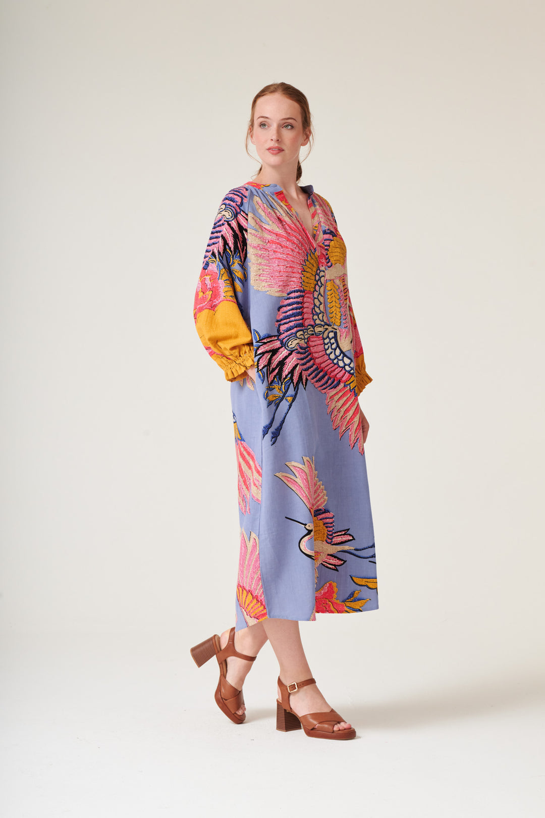Crane Periwinkle Raglan Dress