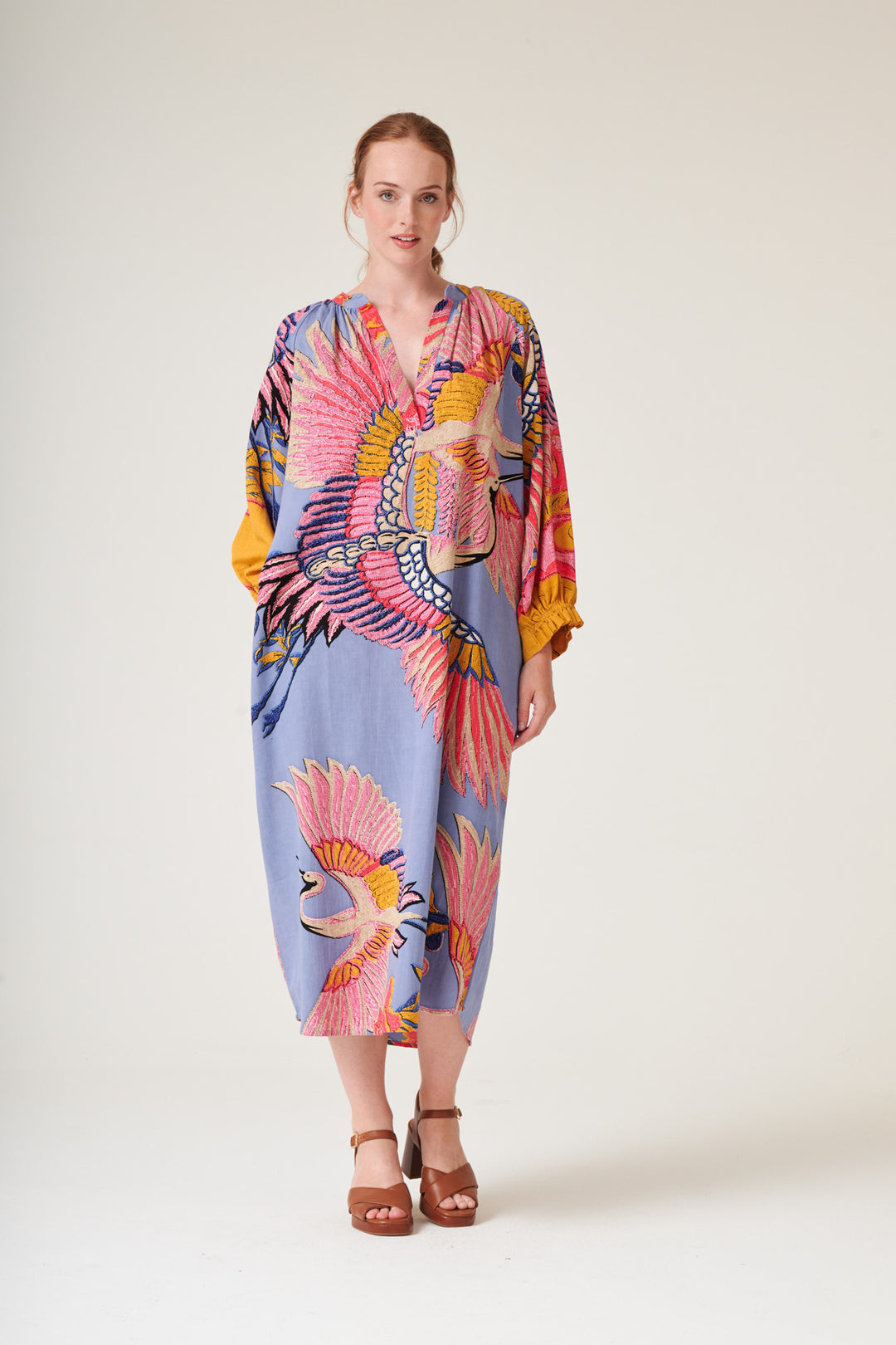 Crane Periwinkle Raglan Dress