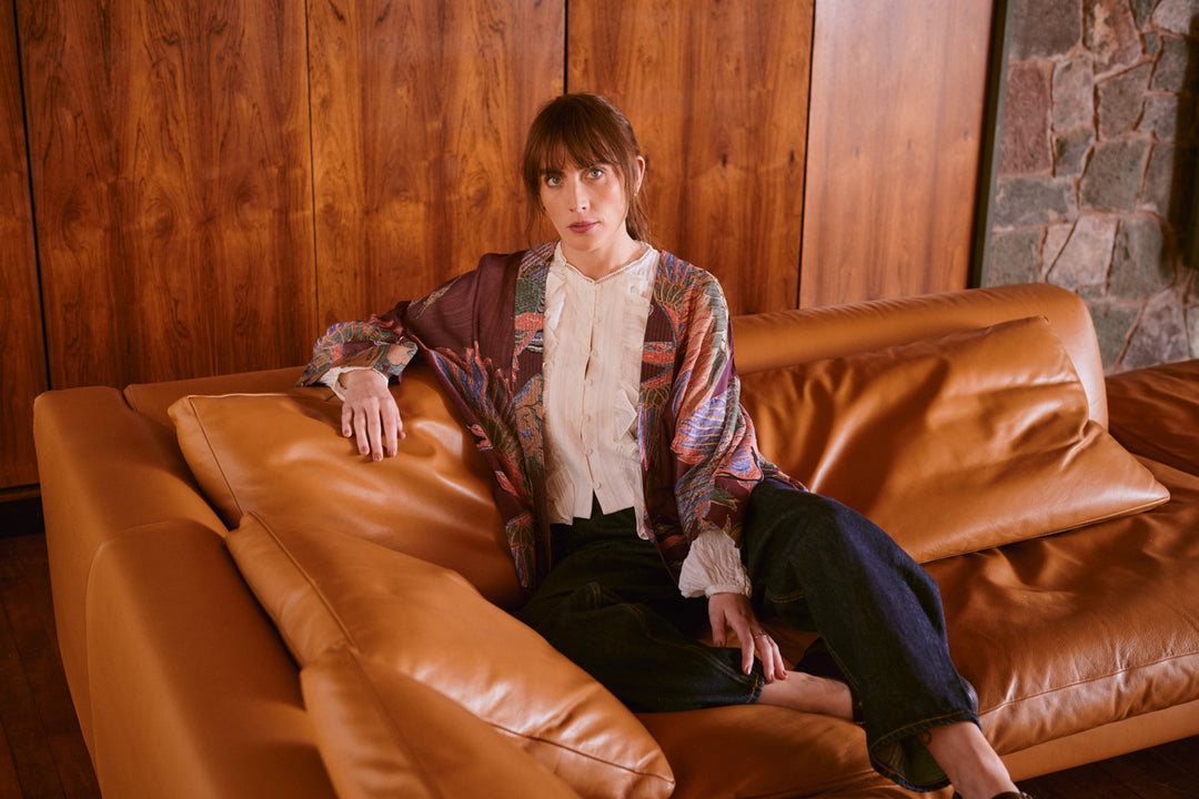 Crane Plum Kimono