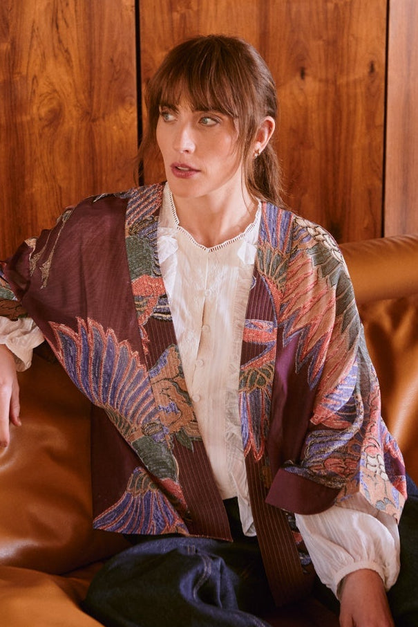 Crane Plum Kimono