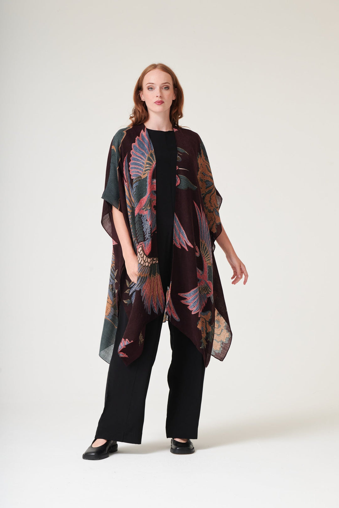 Plaid en laine prune Crane