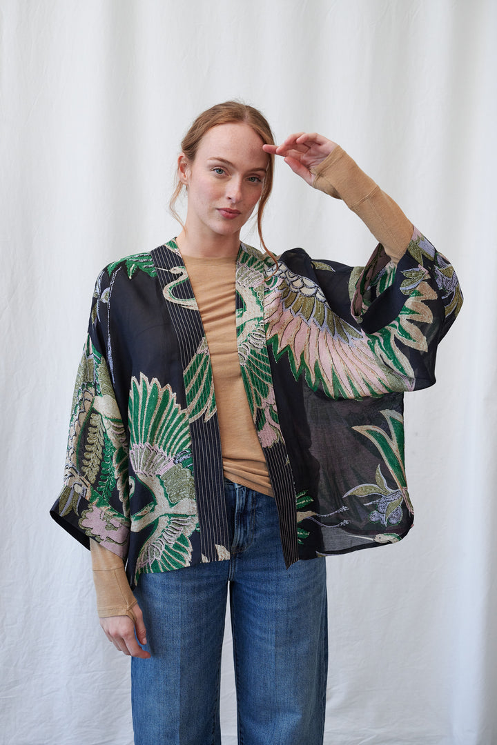 Crane Emerald Kimono