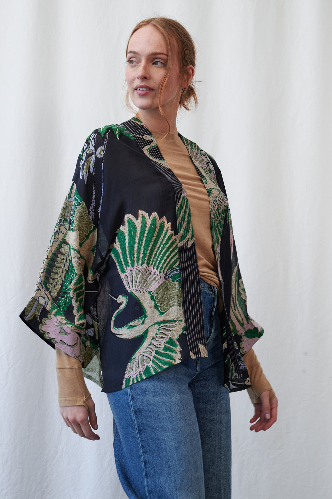Crane Emerald Kimono