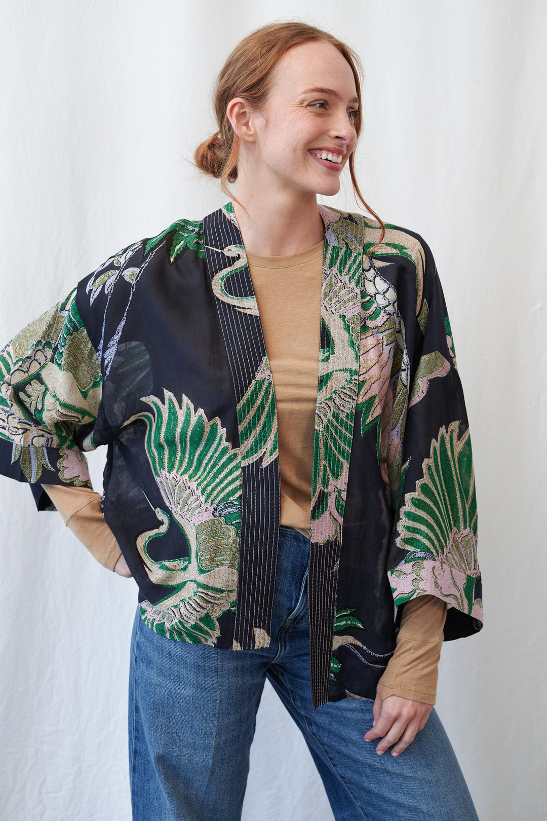 Crane Emerald Kimono