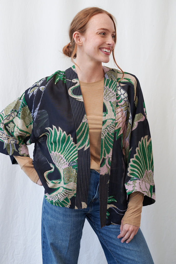 Crane Emerald Kimono