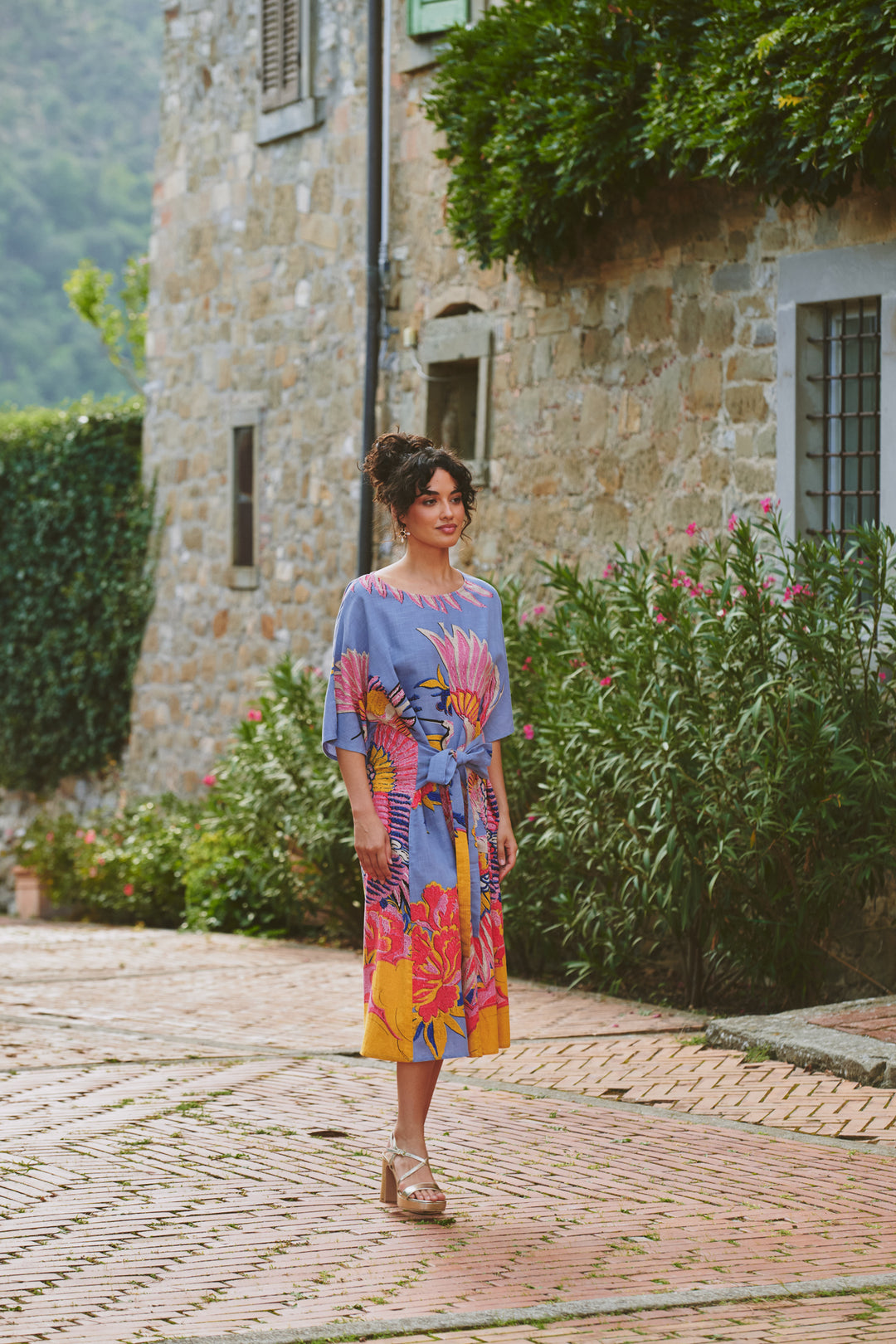 Crane Periwinkle Obi Dress