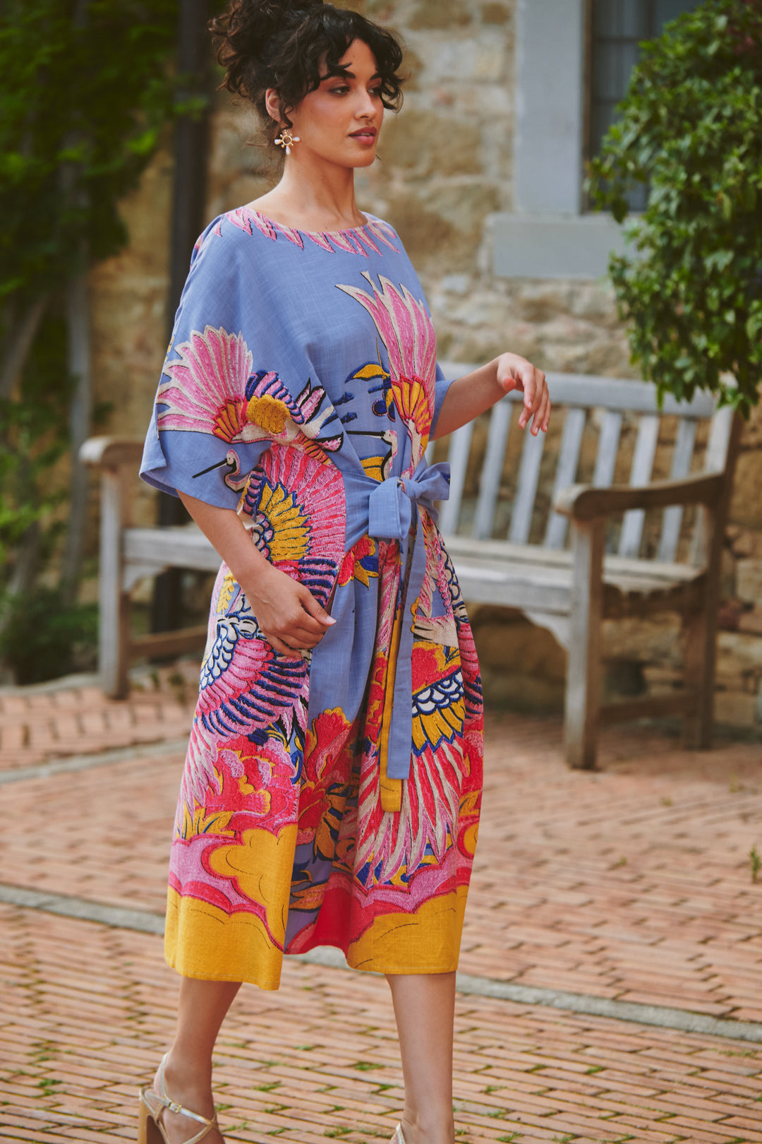 Crane Periwinkle Obi Dress