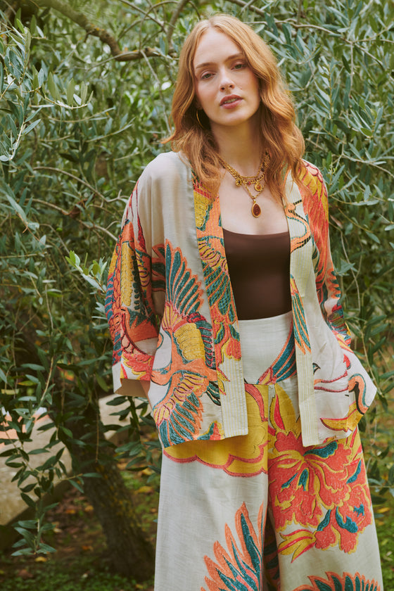 Crane Stone Kimono