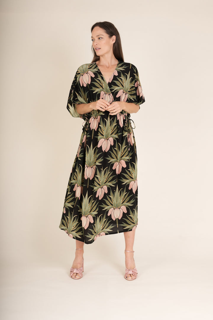 Deco Bud Black String Dress