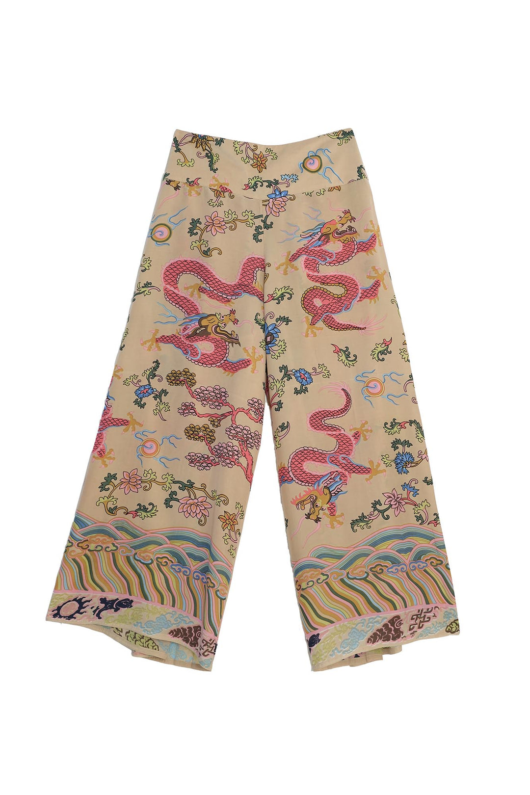 Dragon Sand Crepe Palazzo Pants