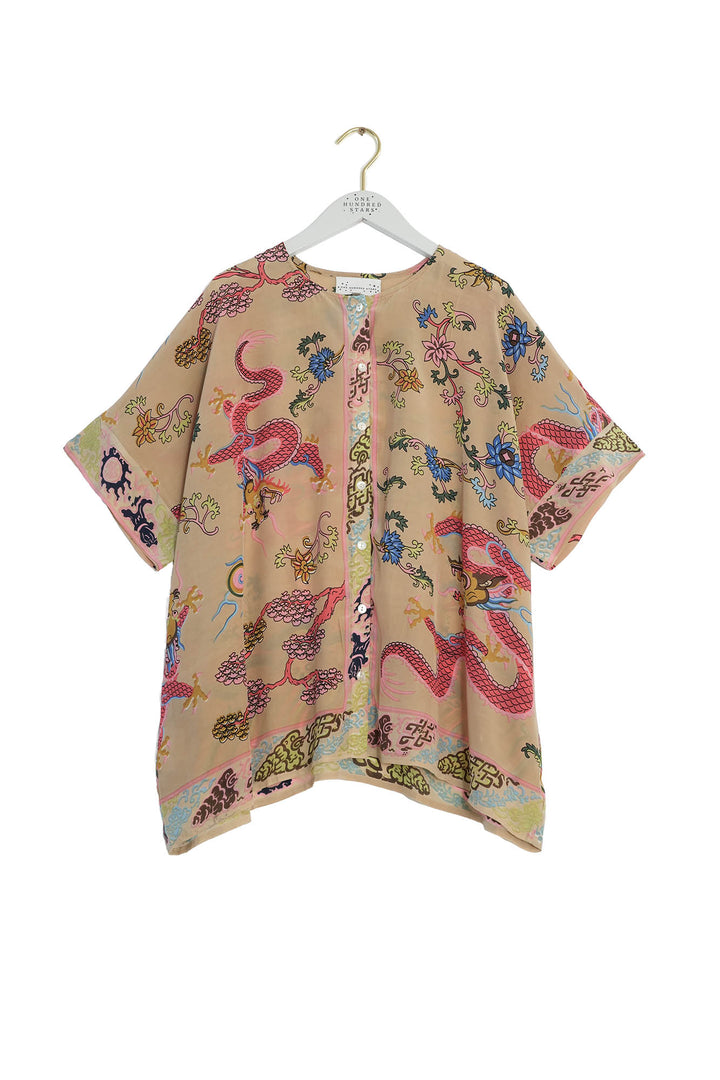 Dragon Sand Tea Blouse