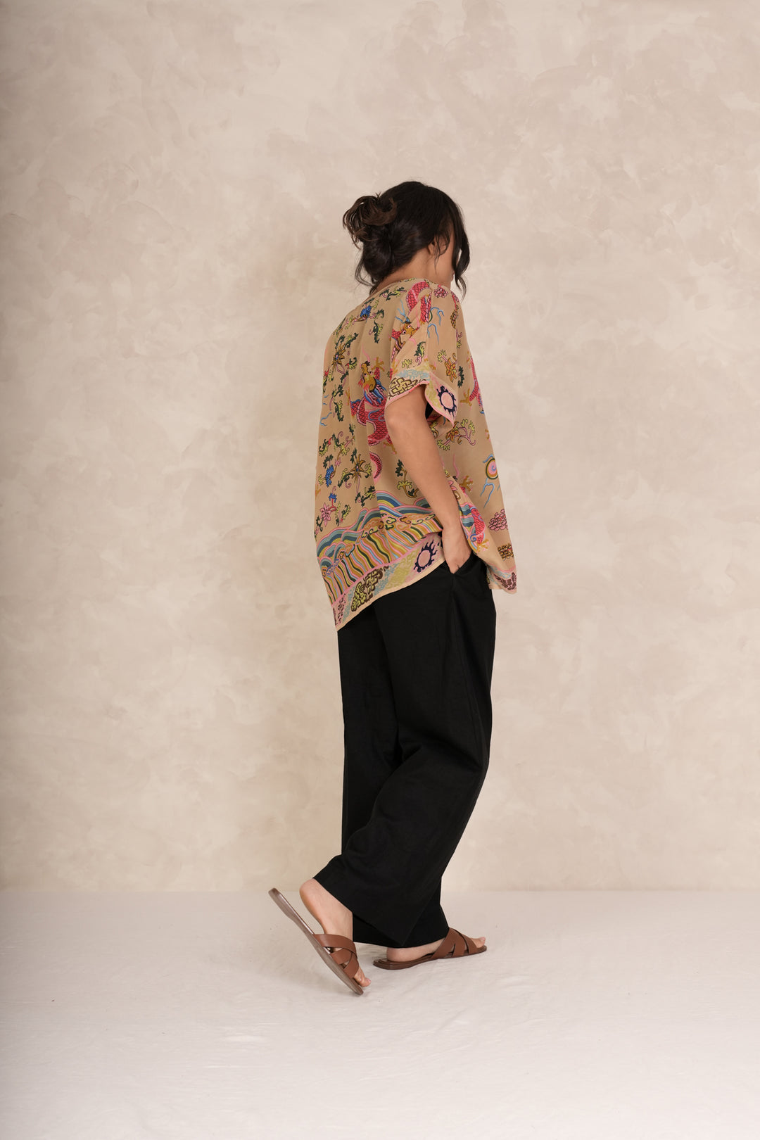 Dragon Sand Tea Blouse
