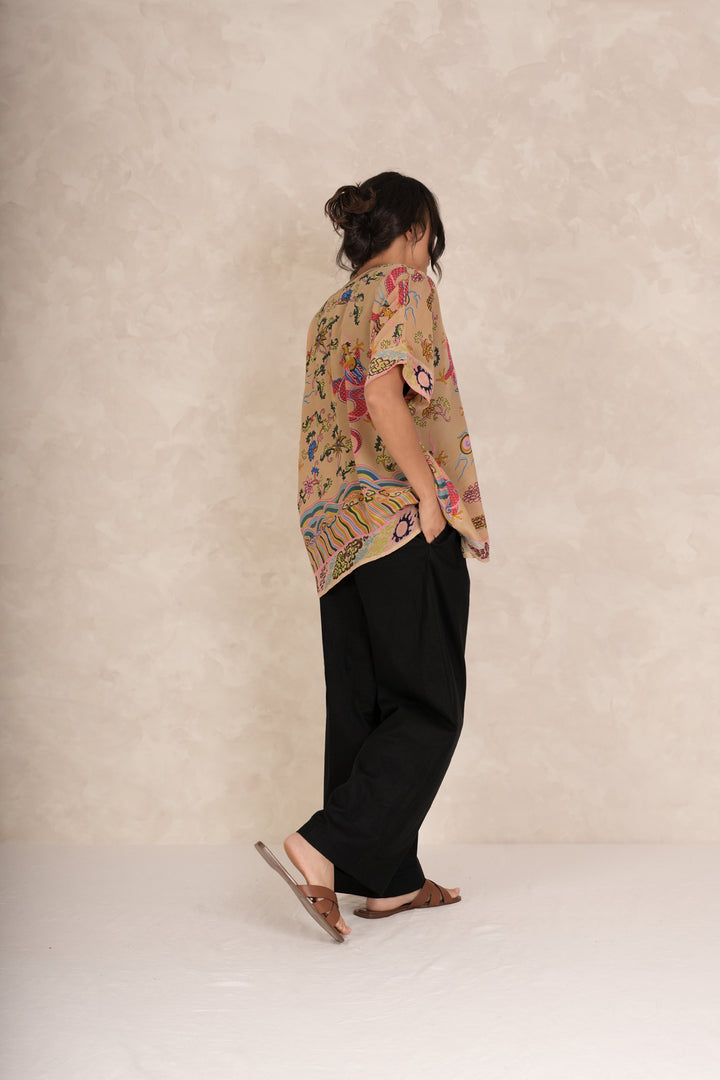 Dragon Sand Tea Blouse