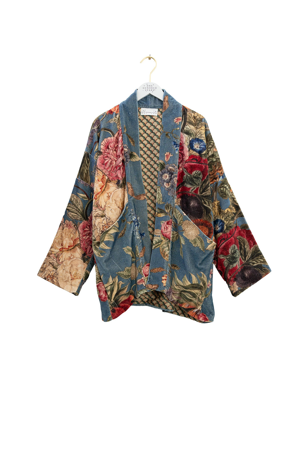 Primula Blue Velvet Pocket Jacket