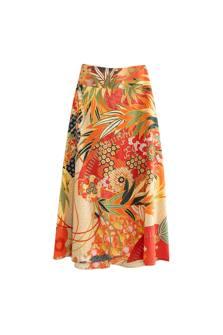 Fans Scarlet A-line Maxi Skirt