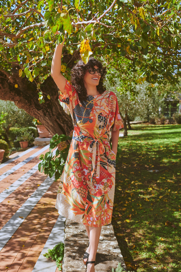 Fans Scarlet Obi Dress