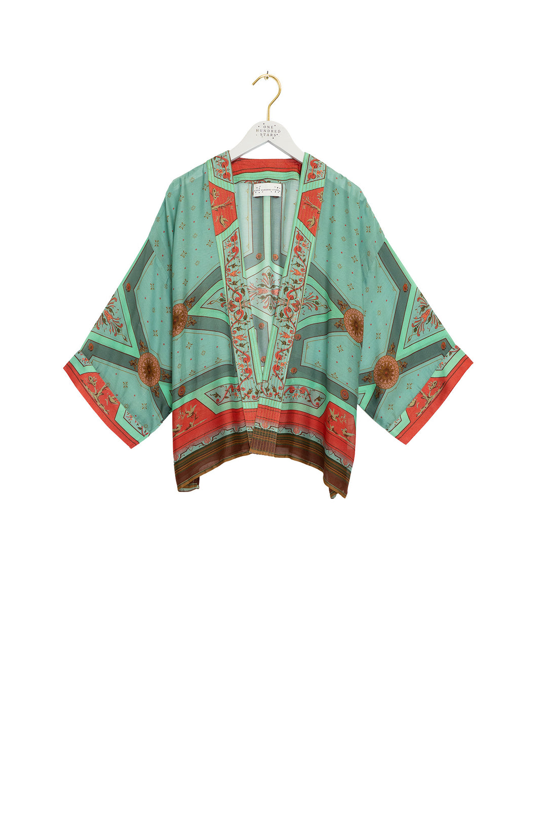 Kimono Fleur de Lys Aqua