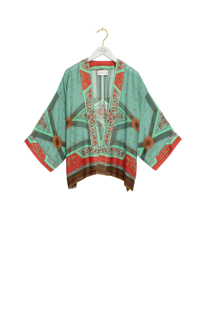Kimono Fleur de Lys Aqua
