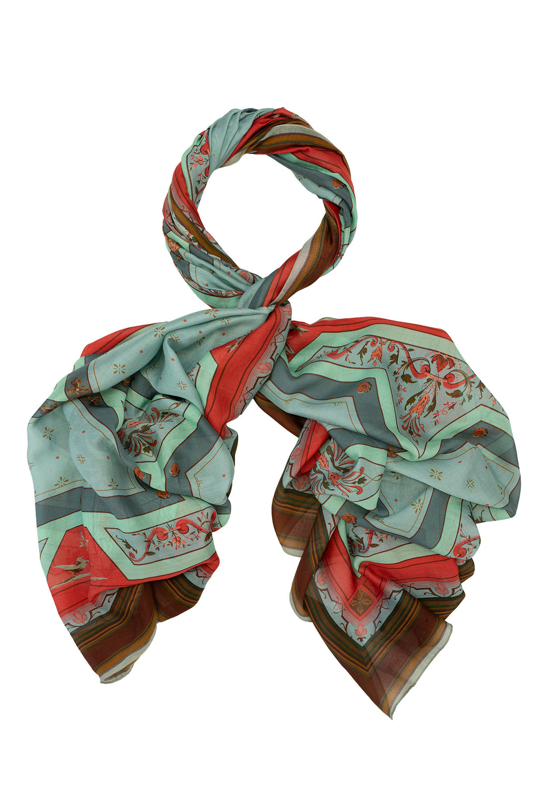 Écharpe Fleur de Lys Aqua