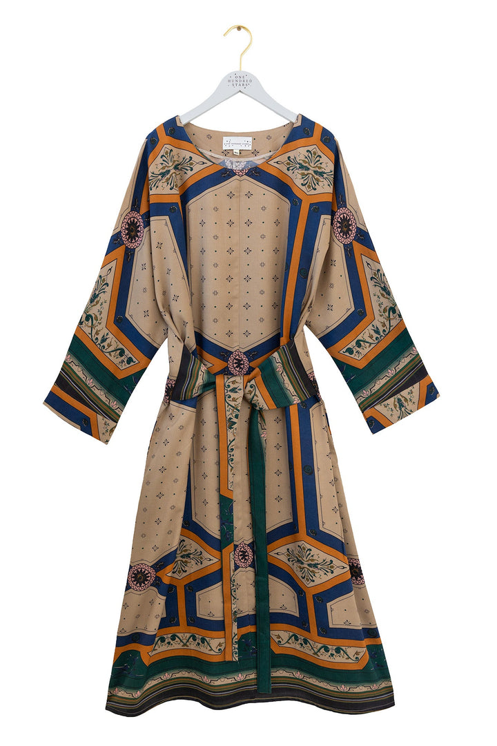 One Hundred Stars Fleur De Lys Sand Kate Dress