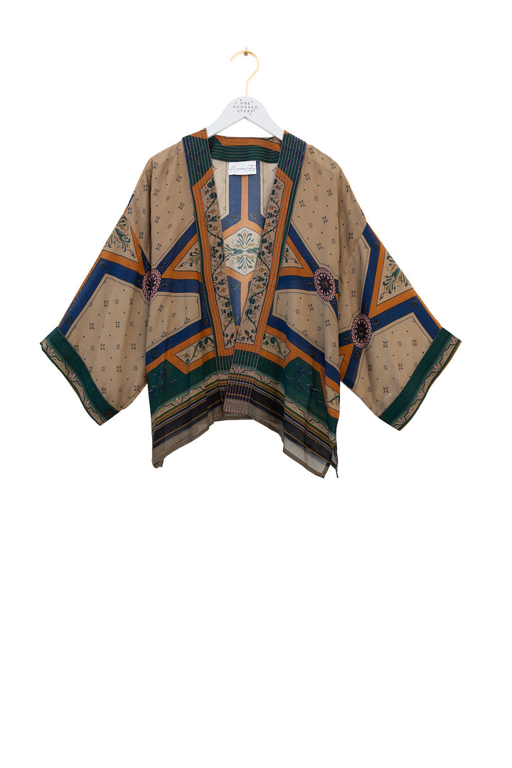 One Hundred Stars Fleur De Lys Sand Kimono