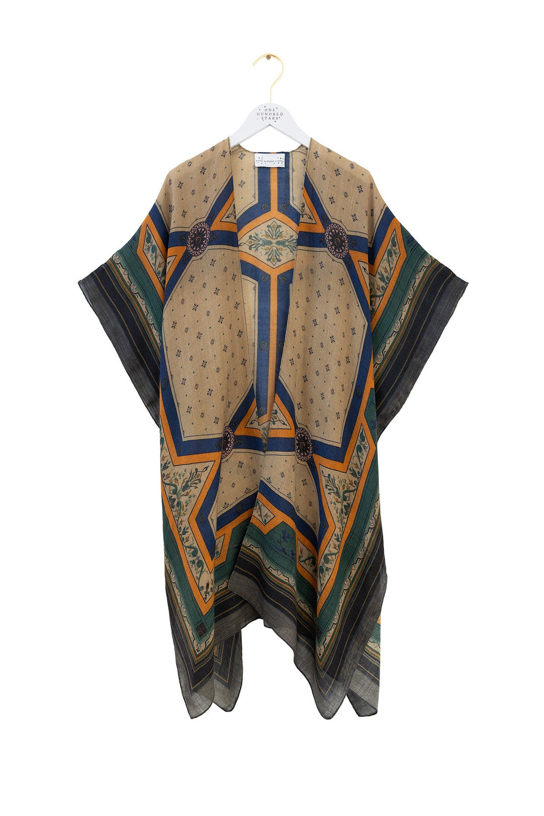 One Hundred Stars Fleur De Lys Sand Wool Throwover